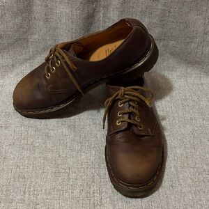 Vintage Dr. Martens 1561 Crazy Horse Leather Oxford Shoes Made in England